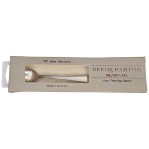 Reed & Barton Silverplate Infant Feeding Spoon Great Gift Idea USA Vtg Sealed